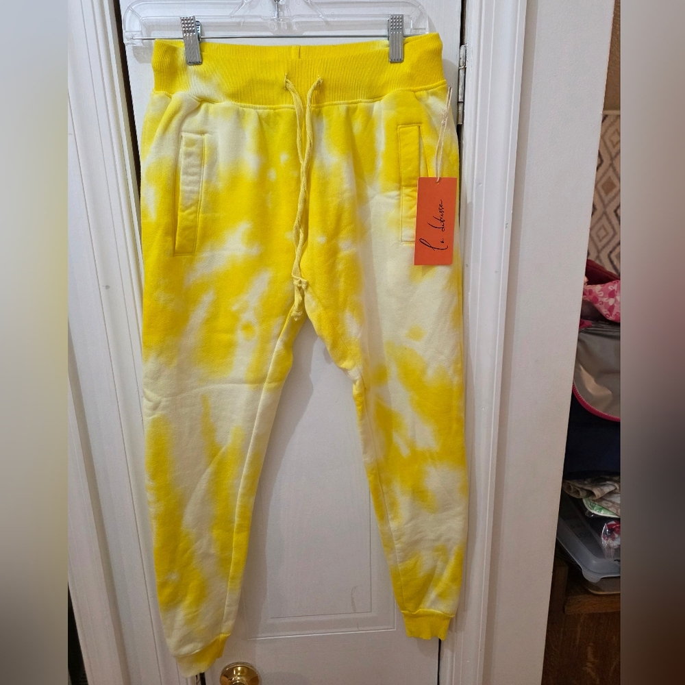 Sunny Yellow Tie-Dye Kids Joggers